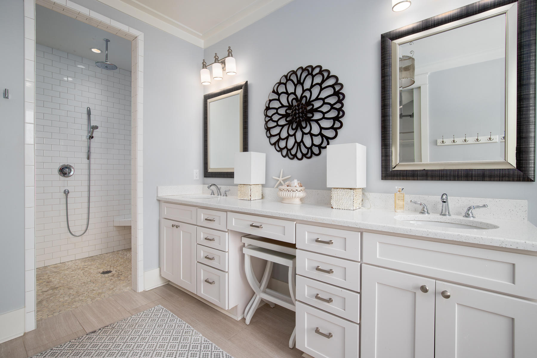 33 Pontchartrain North Santa Rosa Beach, FL 32459 - Photo 22 of 49 a bathroom with a double vanity sink and a mirror