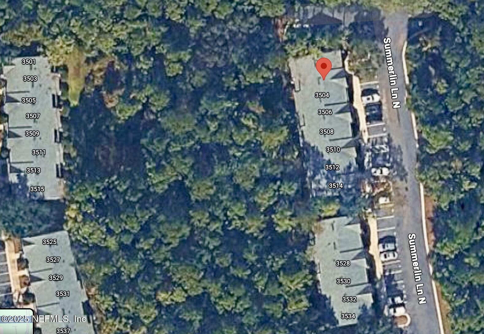 3502 Summerlin Lane North Jacksonville, FL 32224 - Photo 23 of 26 an aerial view of a house with outdoor space and garden view