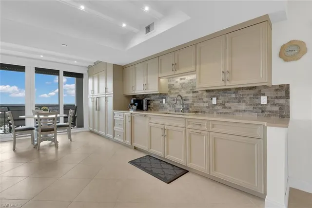 a view of kitchen with breakfast area