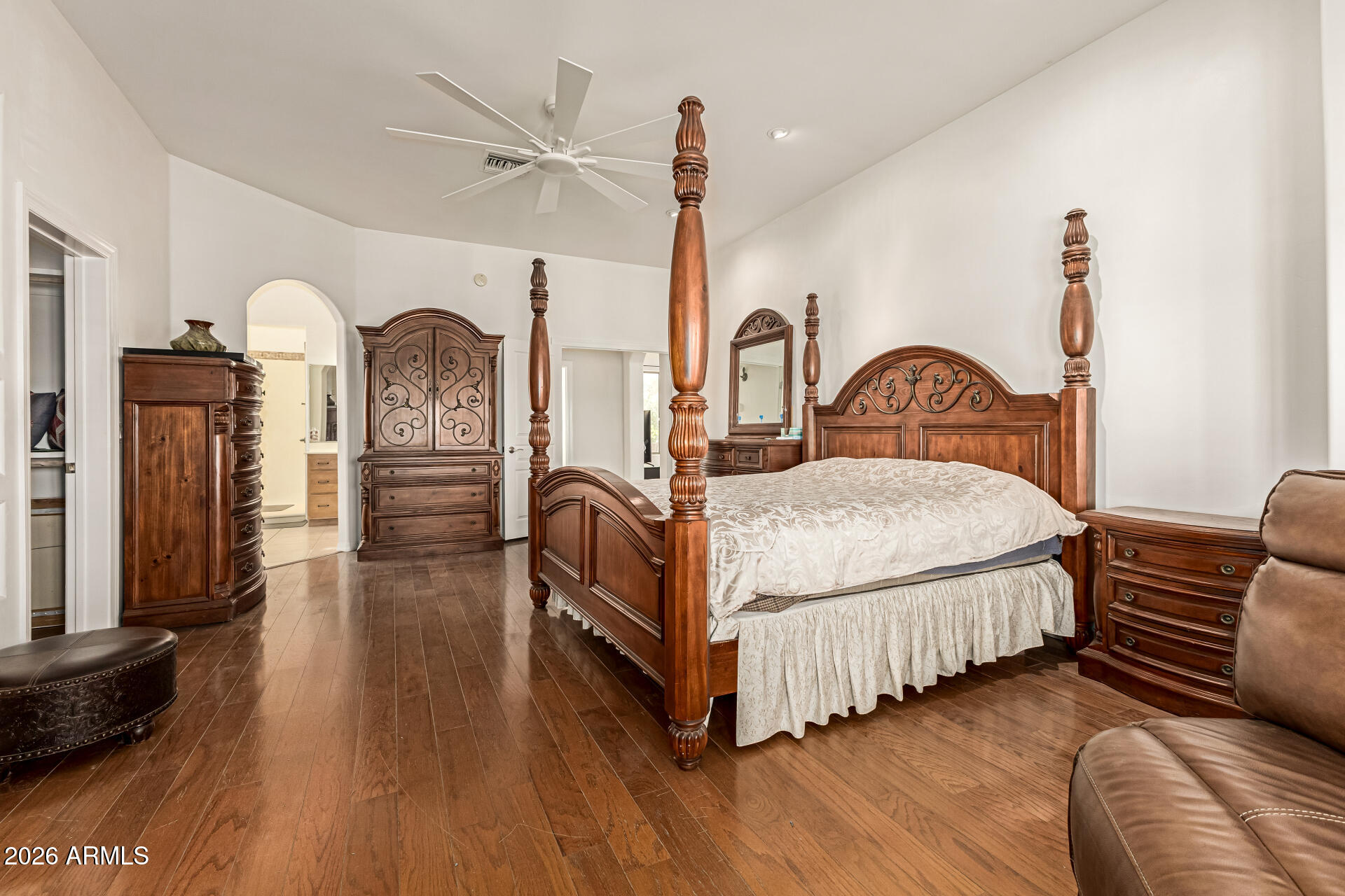 12607 West Ocotillo Road Glendale, AZ 85307 - Photo 26 of 52 a bedroom with bed and wooden floor