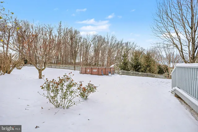 a view of a snow on the road