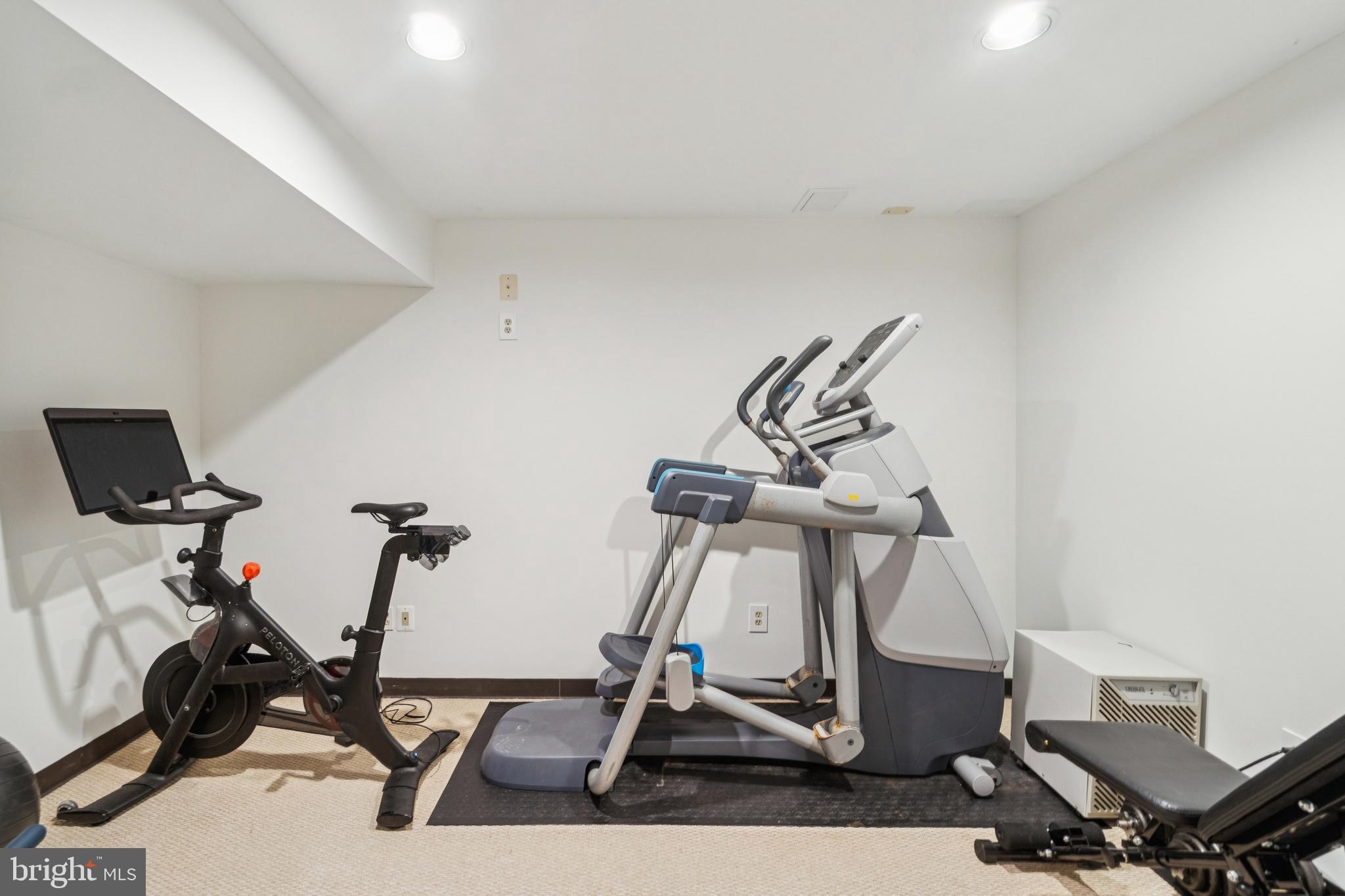 4406 Stanford Street Chevy Chase, MD 20815 - Photo 41 of 49 a room with gym equipment and windows