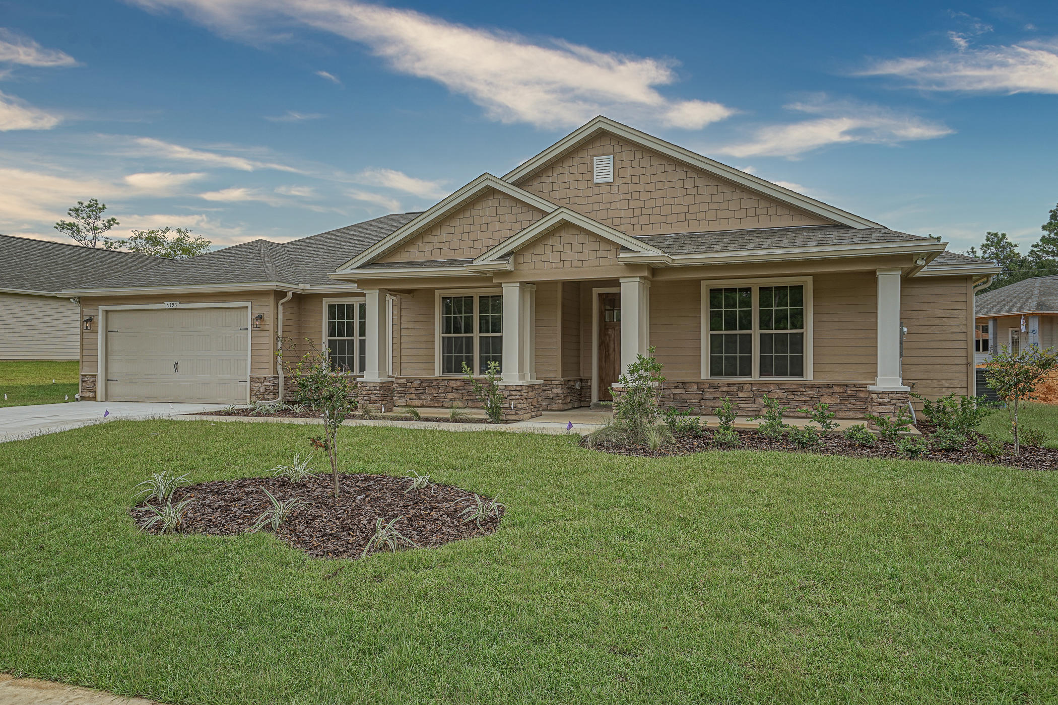 6193 Timberland Ridge Drive Crestview, FL 32539 - Photo 1 of 37 front view of a house and a yard