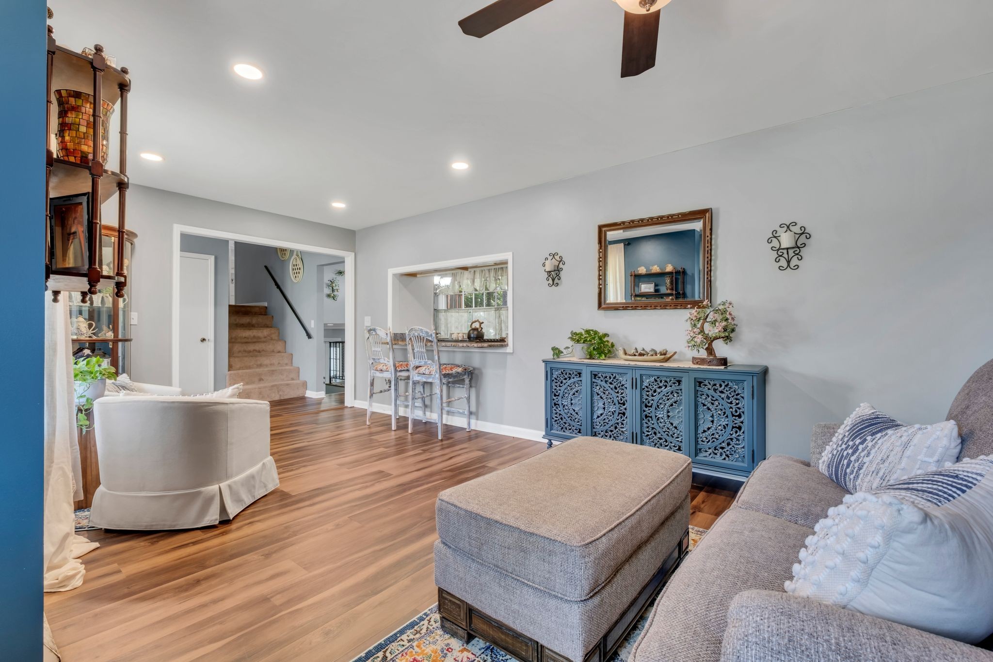 1708 Indian Hills Road Lebanon, TN 37087 - Photo 8 of 34 a living room with furniture and a wooden floor