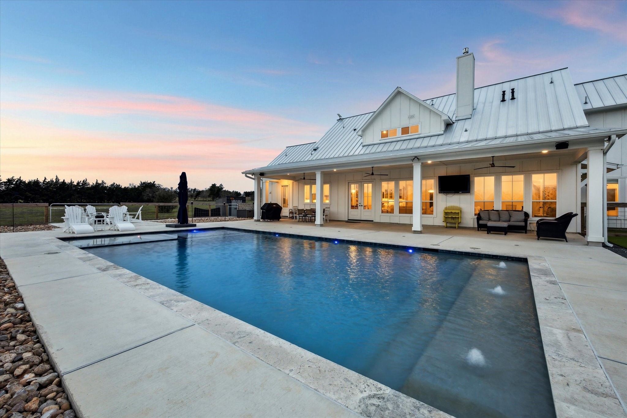 13167 Fm 389 Road Burton, TX 77835 - Photo 29 of 49 a view of a swimming pool with an outdoor seating