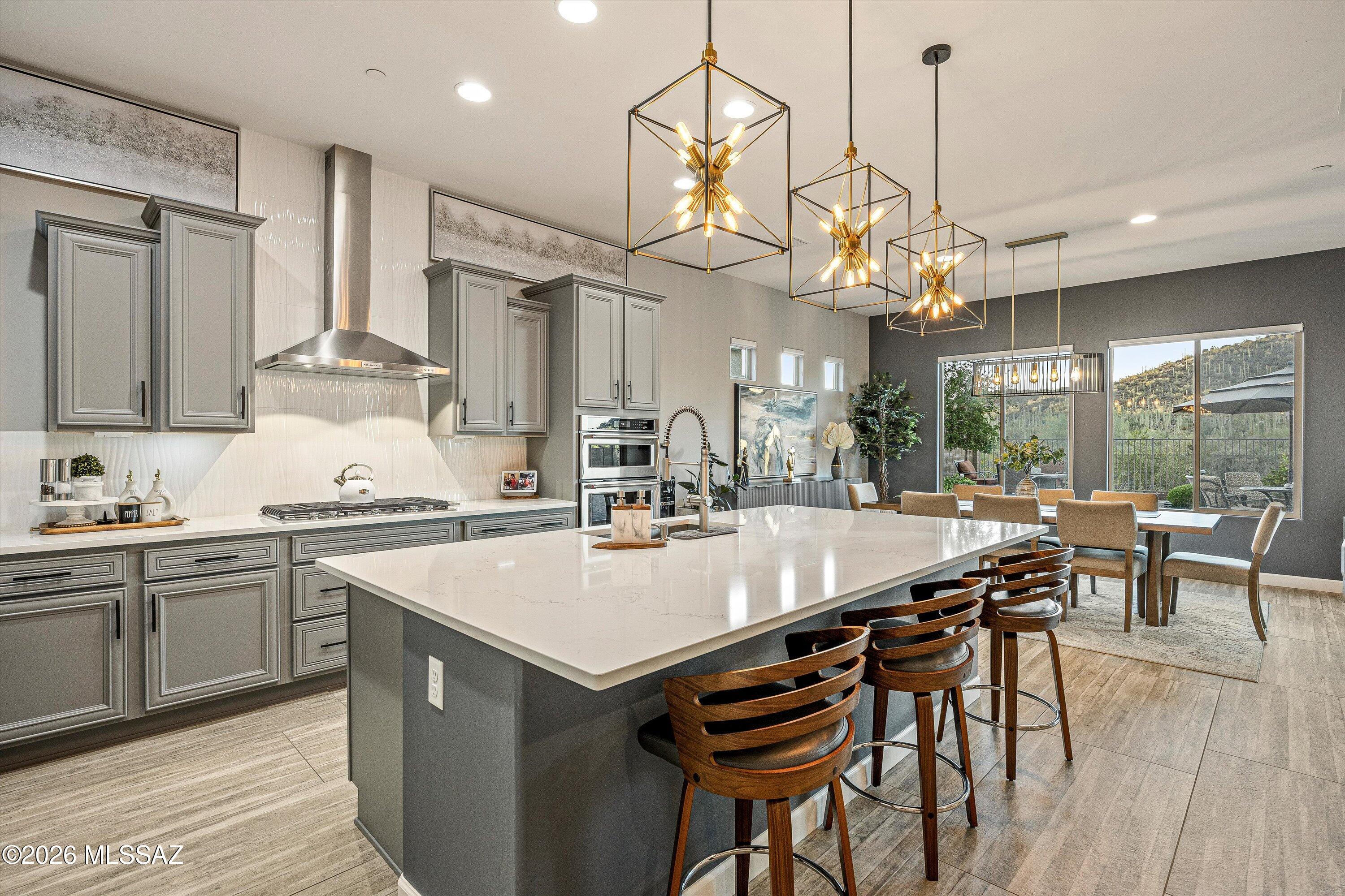 8489 North Lone Ranger Road Tucson, AZ 85743 - Photo 15 of 50 Gorgeous gourmet kitchen with a VIEW!