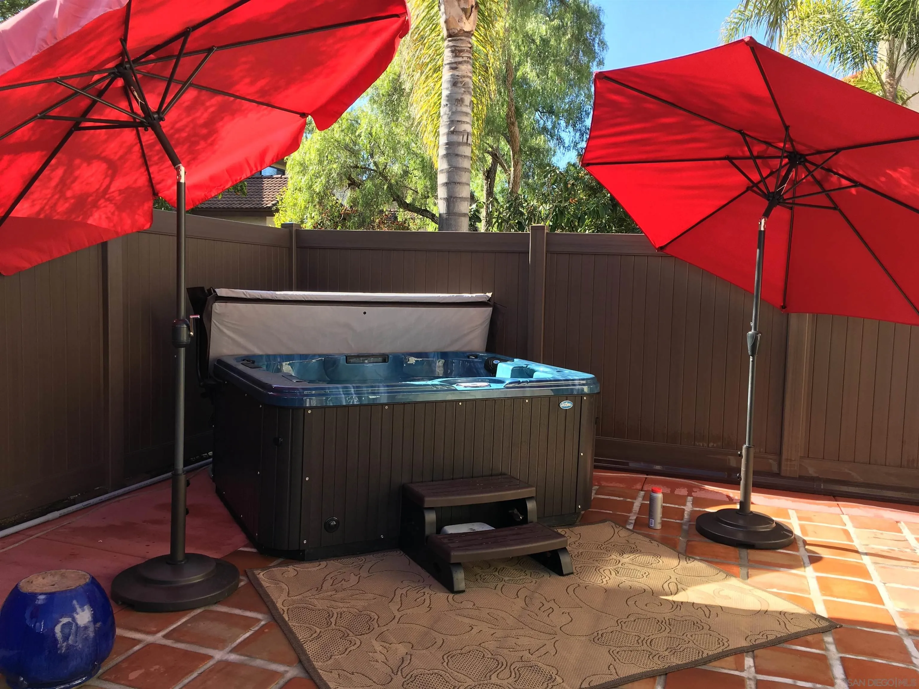 2332 Summerhill Drive Encinitas, CA 92024 - Photo 17 of 28 a view of backyard with outdoor seating and trees