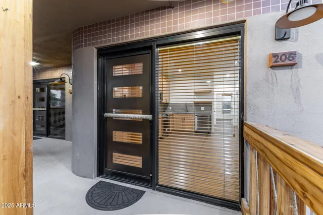 a view of entryway door