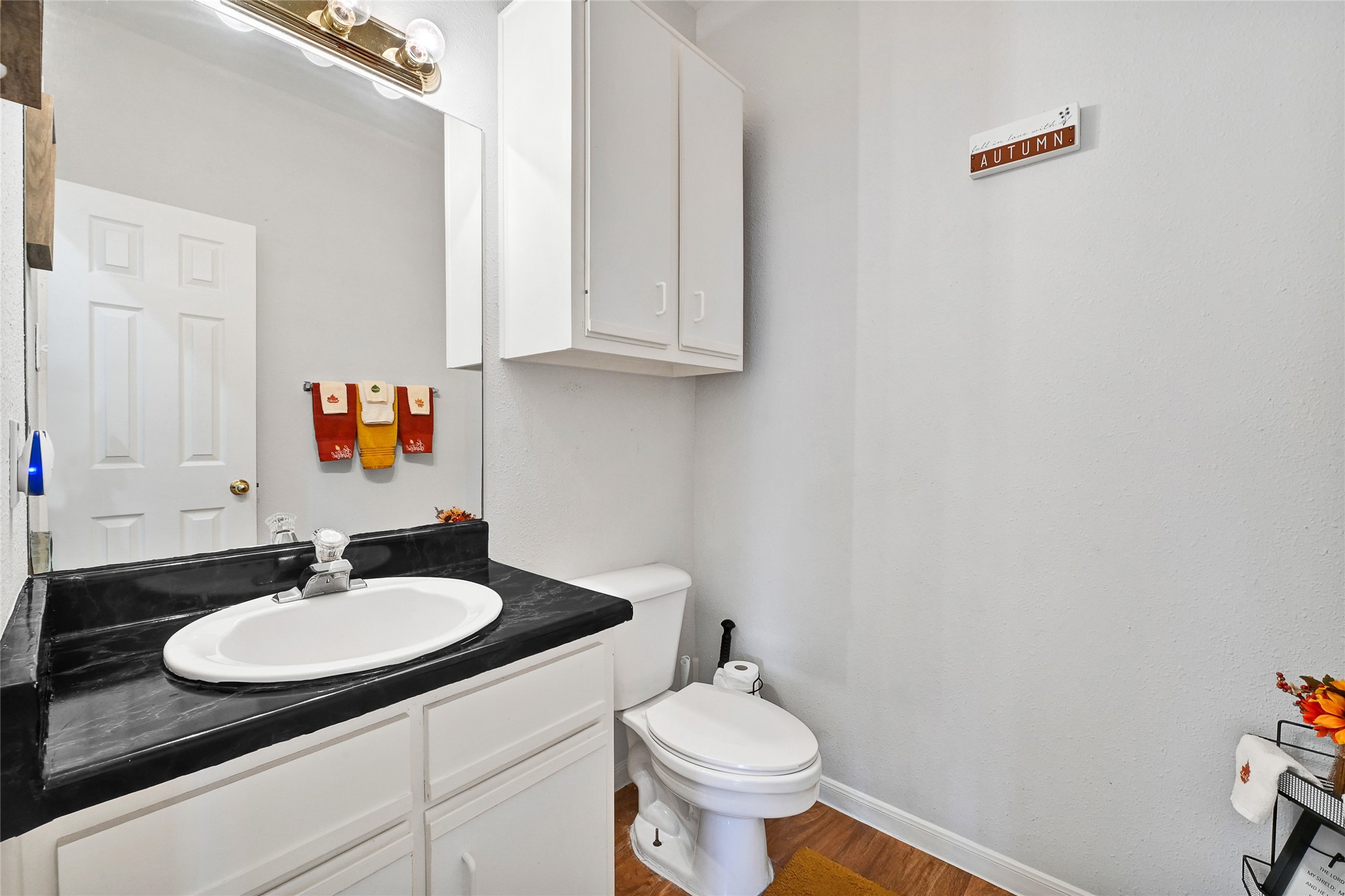 10100 Spring Pl Drive Houston, TX 77070 - Photo 21 of 24 a bathroom with a sink and a mirror