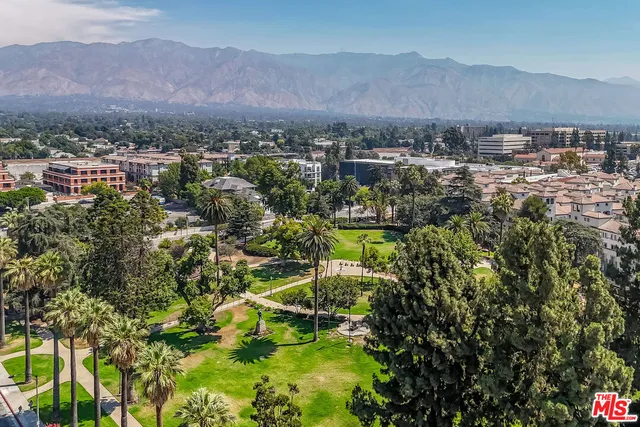 a view of city and mountain