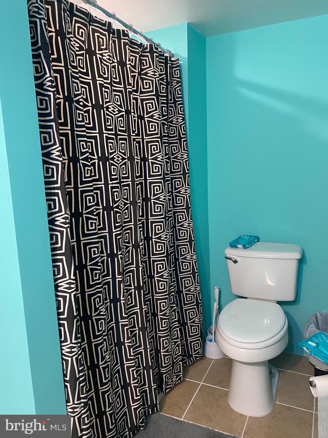 1910 Schubert Road, Unit 4 Bethel, PA 19507 - Photo 13 of 14 a bathroom with a toilet and a shower curtain