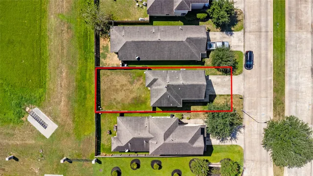 an aerial view of multiple house