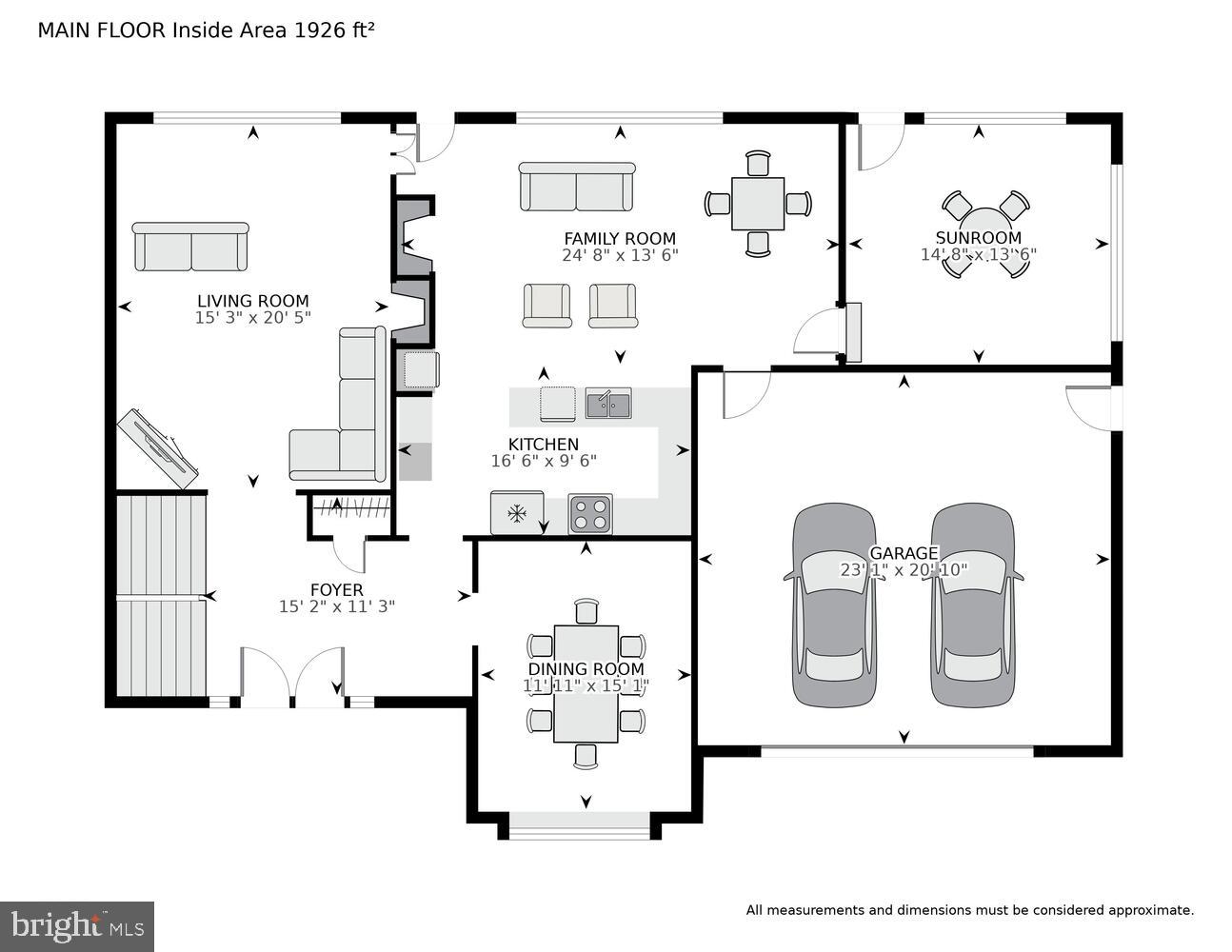 6313 Stoneham Lane McLean, VA 22101 - Photo 35 of 37 First level floor plan