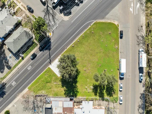 a view of swimming pool with a garden