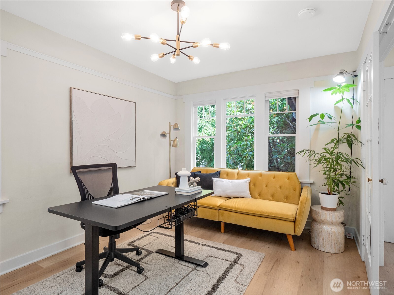 9701 Roosevelt Way Northeast Seattle, WA 98115 - Photo 16 of 33 a living room with furniture and a potted plant