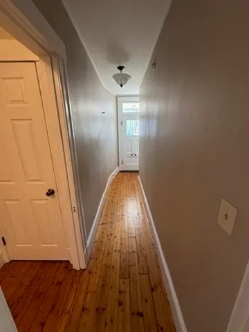 a view of hallway with stairs