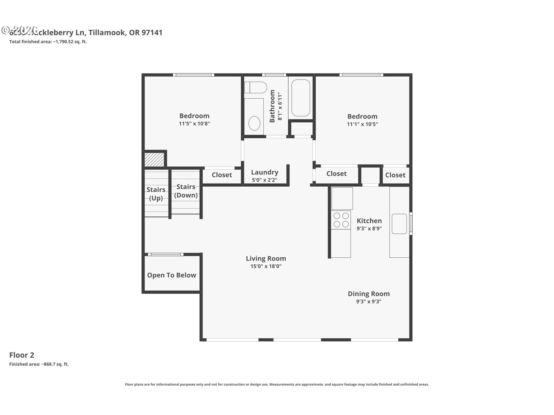 6095 Huckleberry Lane Oceanside, OR 97141 - Photo 38 of 48 a picture of a floor plan