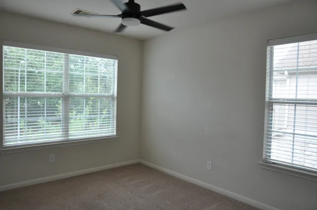 an empty room with a window