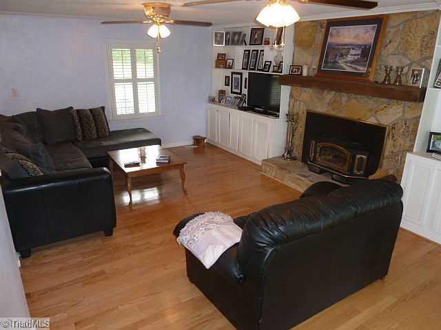 Den/Family/Great Room. Great room with built in shelves, fireplace... hardwoods.