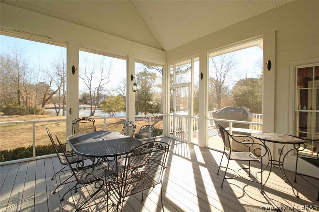258 Old Point Road White Stone, VA 22578 - Photo 12 of 50 16' X 16' Screen Porch...enjoy your coffee or your cocktails with a view!