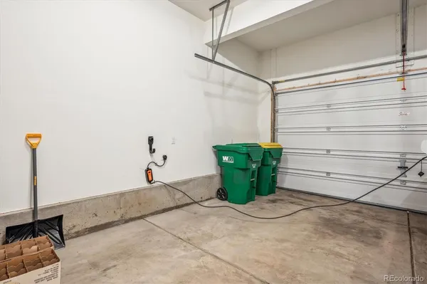 a view of a garage