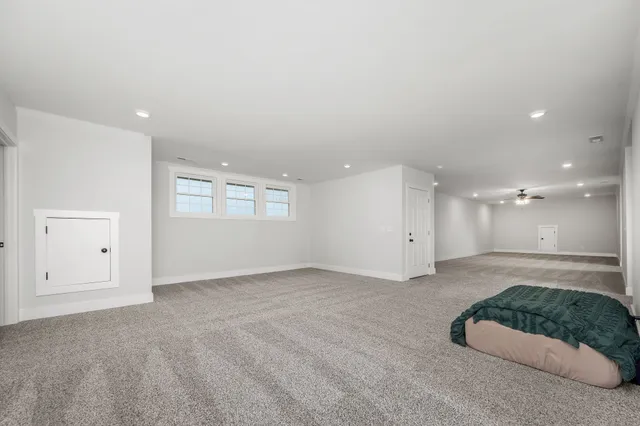 a view of a room with rack on the wall