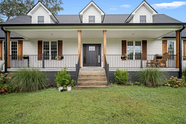 a view of a livingroom with a window