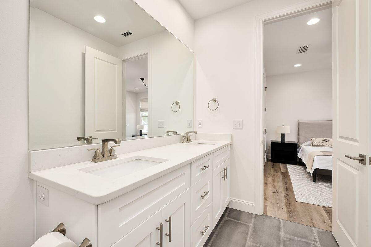 44 Windrow Way Inlet Beach Inlet Beach, FL 32461 - Photo 26 of 35 a bathroom with a sink double vanity and a mirror