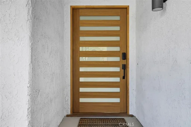 a view of front door with a door