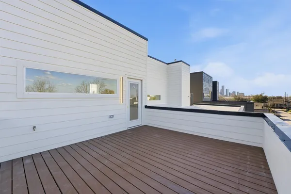 a view of a roof deck