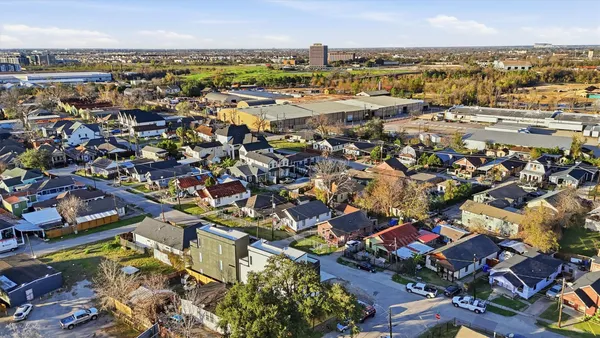 an aerial view of a city