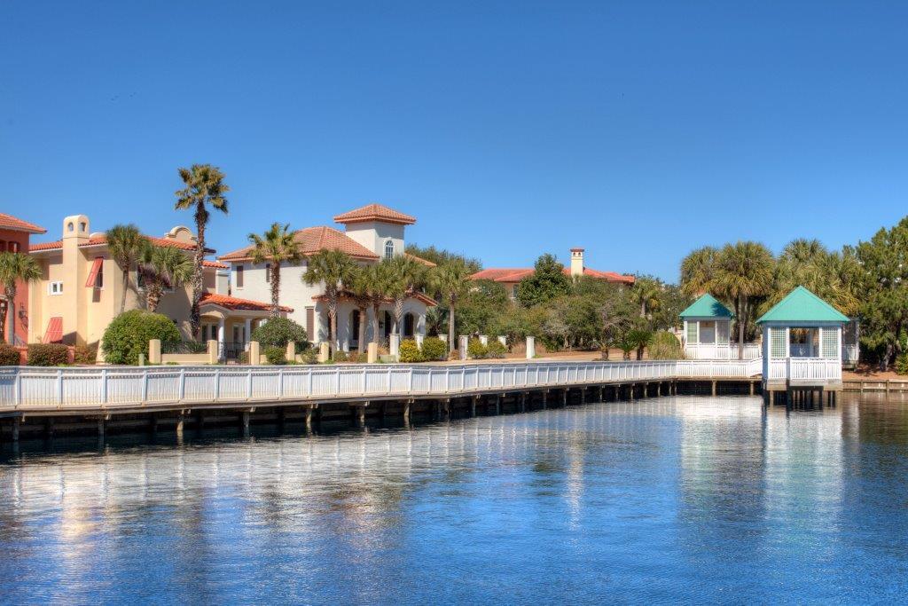 40 Rue Caribe Miramar Beach, FL 32550 - Photo 59 of 64 a view of a lake with a house in the background