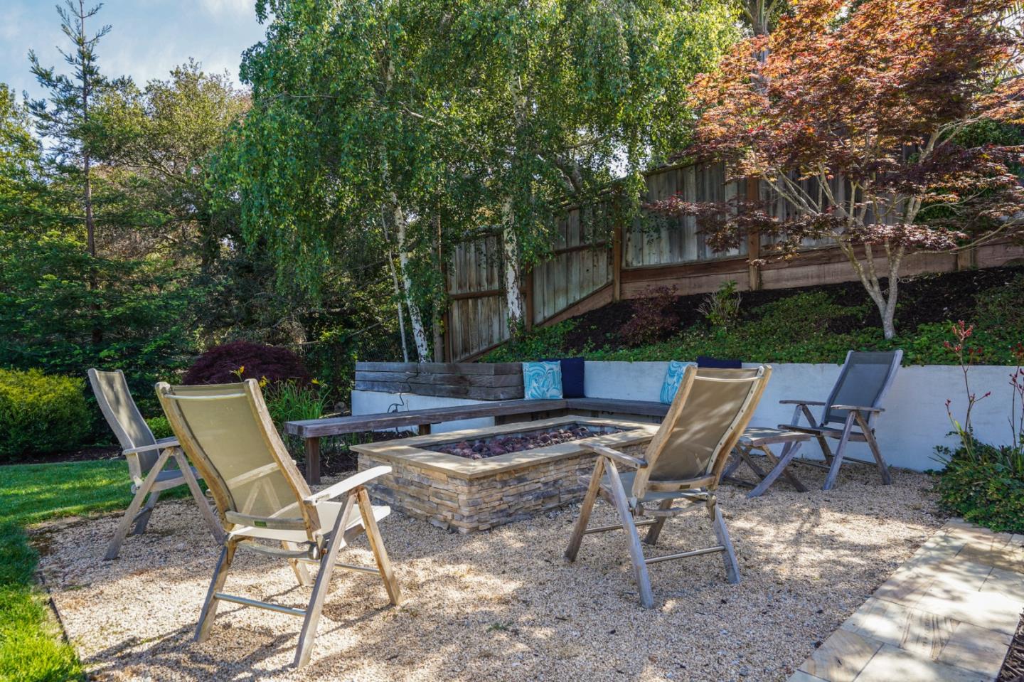 2533 Hayward Drive Burlingame, CA 94010 - Photo 42 of 47 a view of backyard with seating area and green space