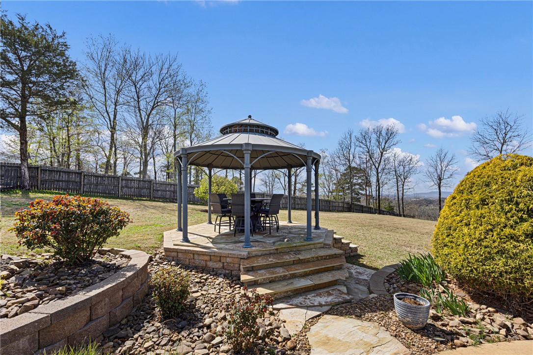788 Cliff Road Russellville, AR 72802 - Photo 54 of 60 Fenced backyard featuring a gazebo