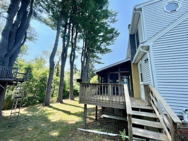 30 Landy Avenue Northampton, MA 01062 - Photo 28 of 40 a view of balcony with wooden floor and outdoor seating