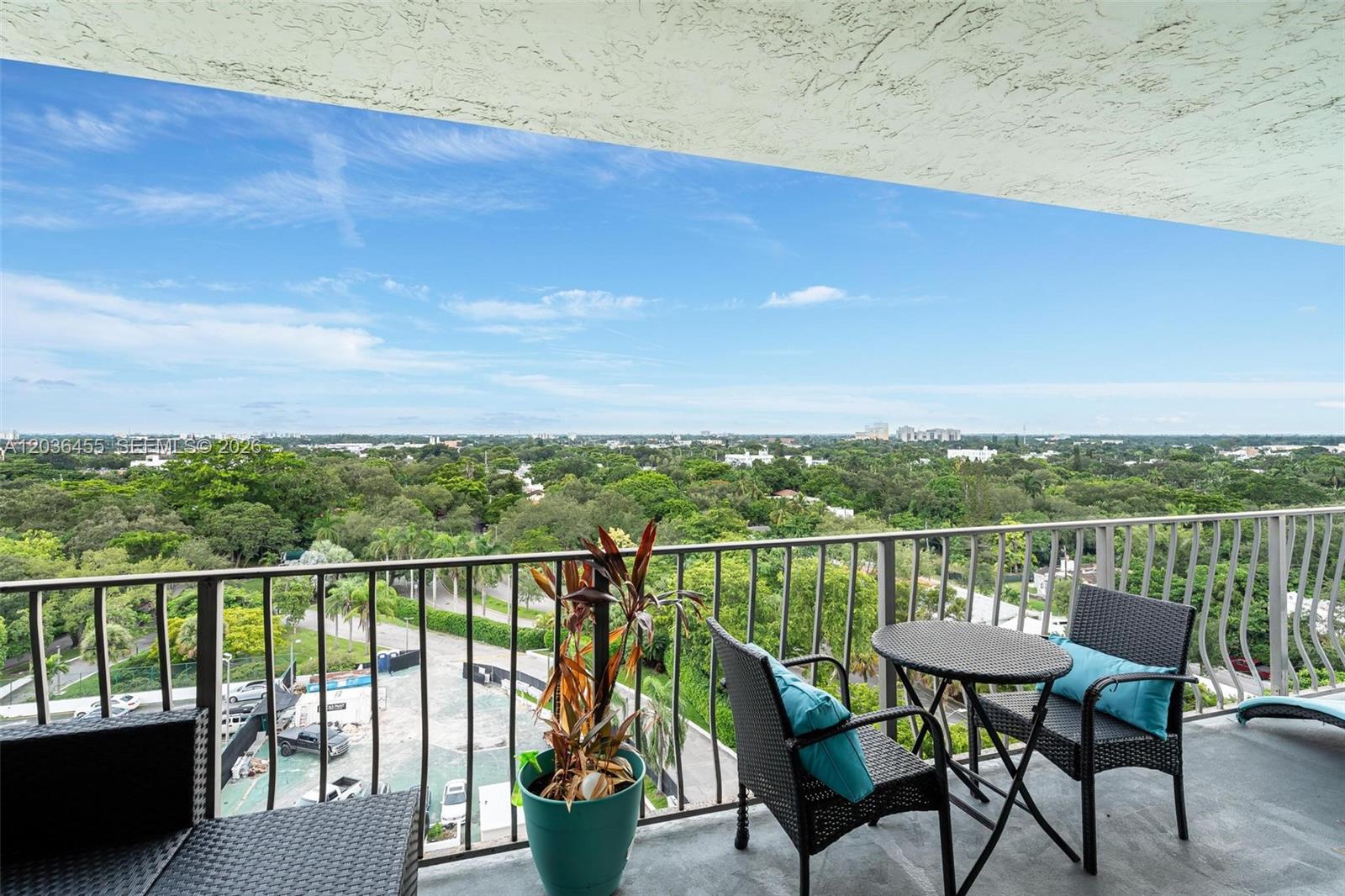 780 Northeast 69th Street, Unit 1010 Miami, FL 33138 - Photo 18 of 31 a view of a balcony with an ocean view