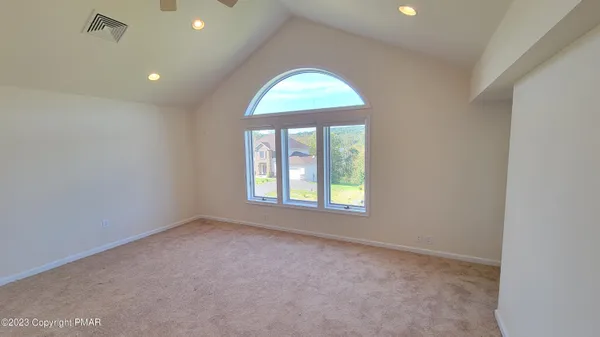 an empty room with a window