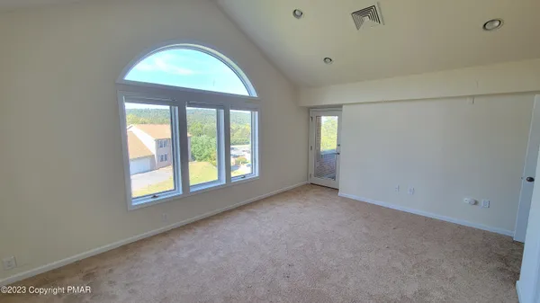 an empty room with a window