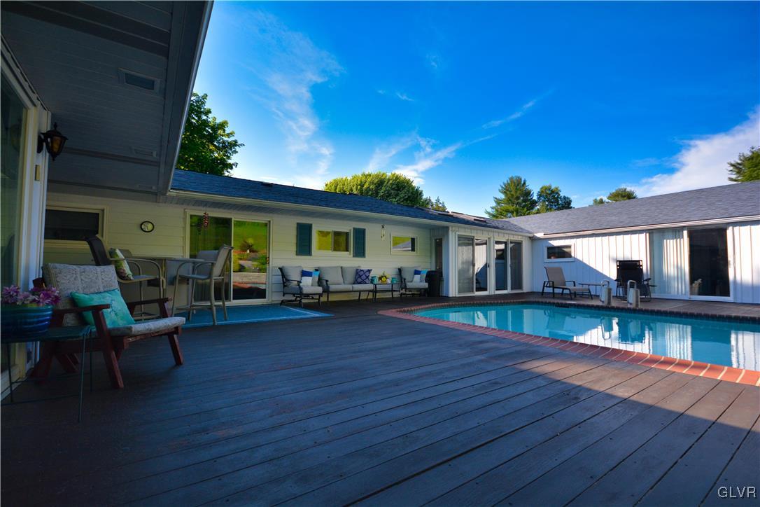 2555 Chase Road Shavertown, PA 18708 - Photo 15 of 21 a view of house with swimming pool outdoor seating