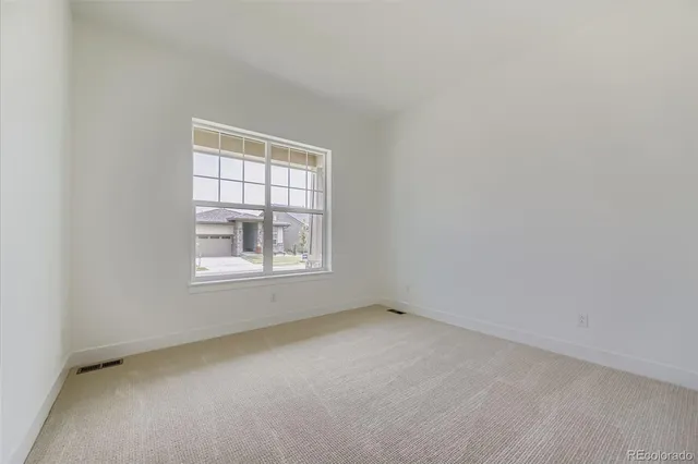 an empty room with a window