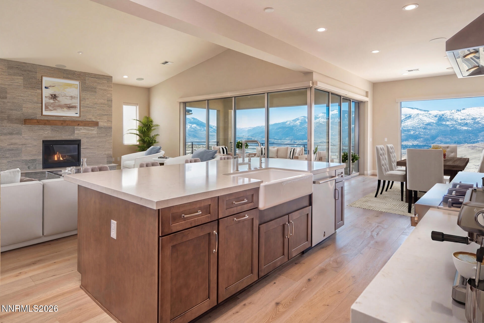 2241 Cold Creek Trail Reno, NV 89523 - Photo 3 of 40 a kitchen with sink cabinets and living room
