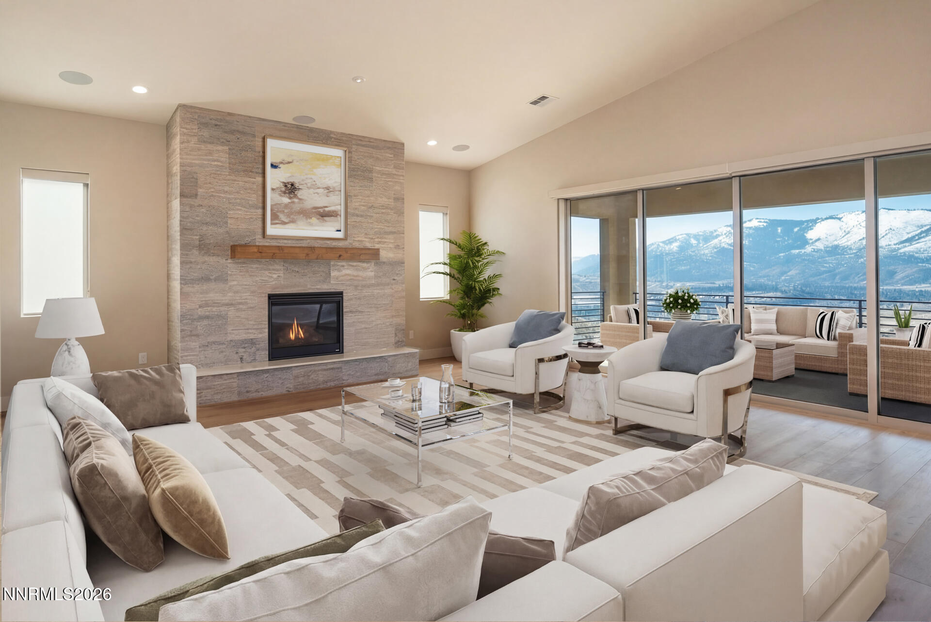 2241 Cold Creek Trail Reno, NV 89523 - Photo 7 of 40 a living room with furniture fireplace and a large window