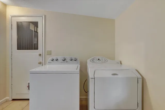 a view of backyard with green space