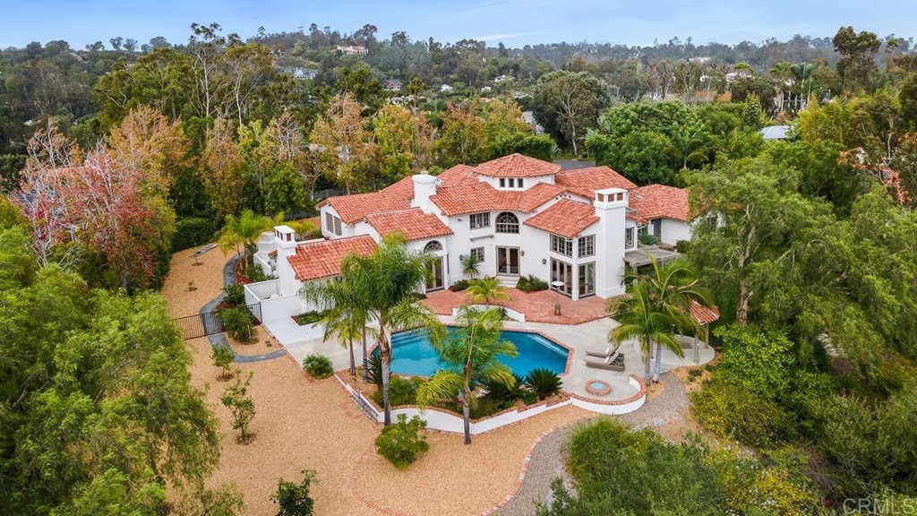 14910 Rancho Nuevo Del Mar, CA 92014 - Photo 45 of 54 an aerial view of a house with a garden