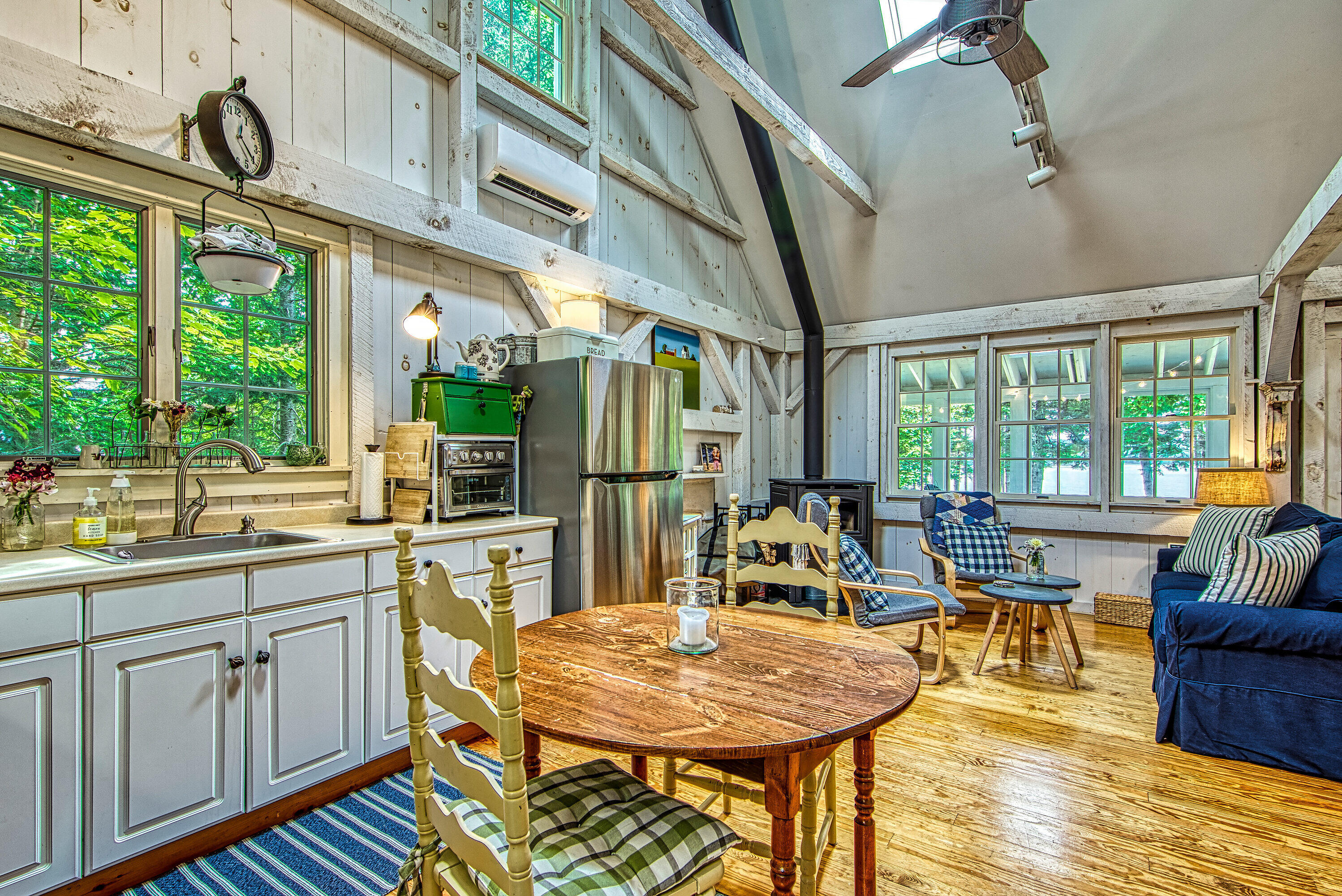 134 Redding Road Gouldsboro, ME 04607 - Photo 32 of 47 134 Redding Fiddlehead kitchen and livin