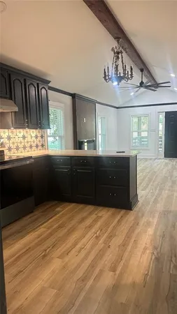 a view of kitchen and window