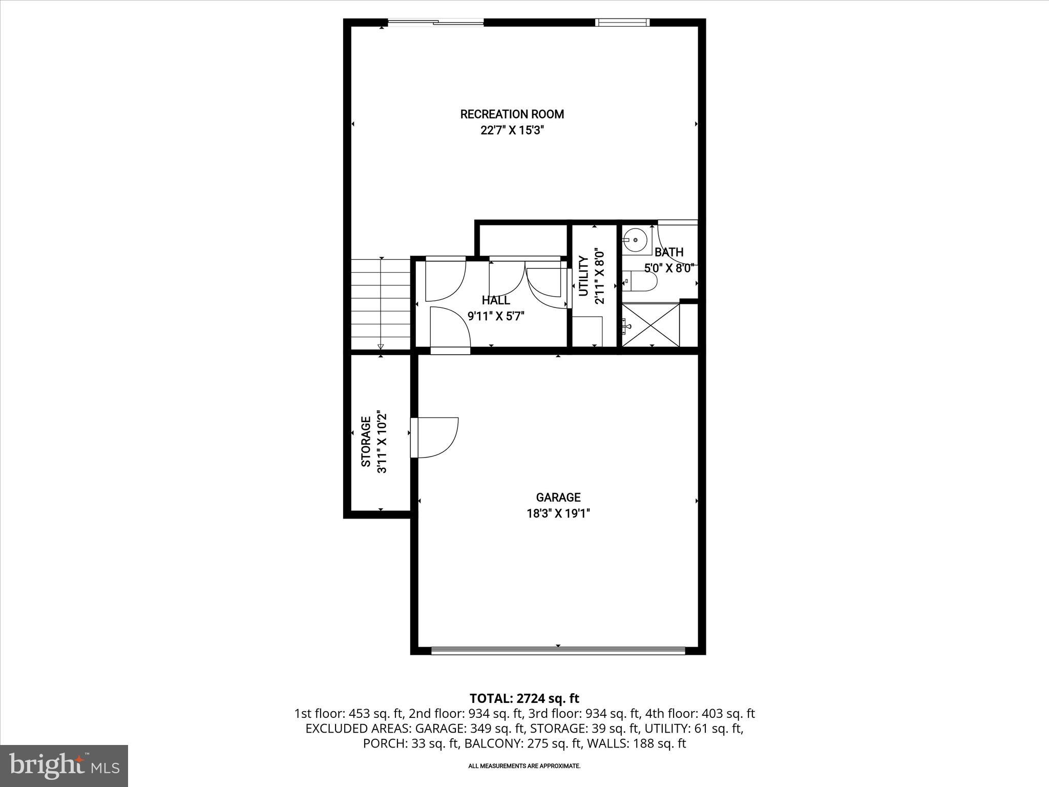 304 Sweetbay Road Essex, MD 21221 - Photo 62 of 66 Entry Level Floor Plan