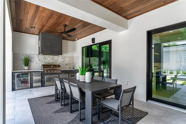 a kitchen with a stove and a microwave