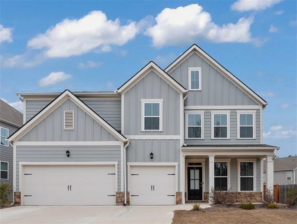 a front view of a house