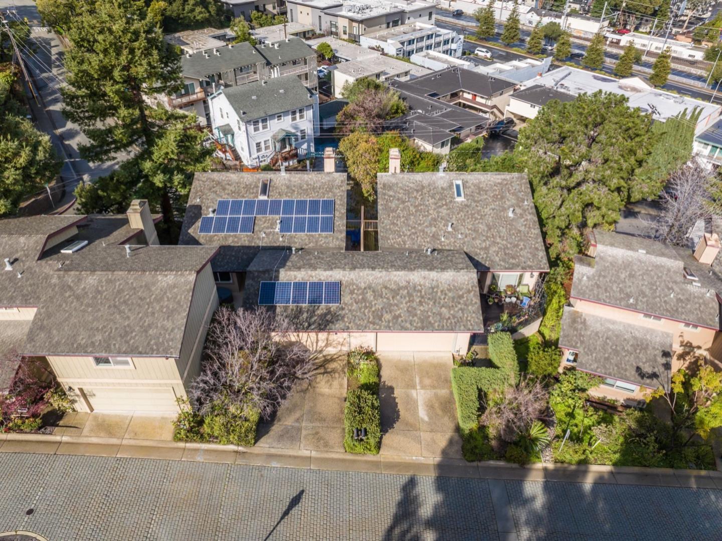 28 Cobblestone Lane Belmont, CA 94002 - Photo 41 of 45 an aerial view of a house with garden space